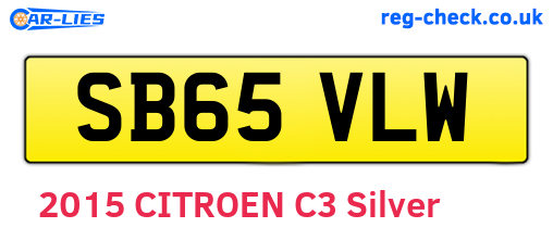 SB65VLW are the vehicle registration plates.