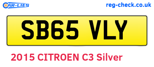 SB65VLY are the vehicle registration plates.