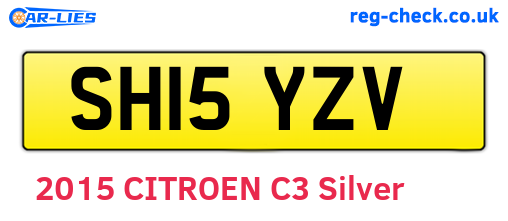 SH15YZV are the vehicle registration plates.