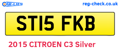 ST15FKB are the vehicle registration plates.