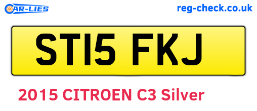ST15FKJ are the vehicle registration plates.
