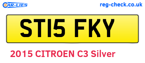 ST15FKY are the vehicle registration plates.