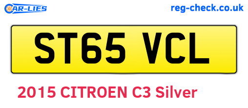 ST65VCL are the vehicle registration plates.