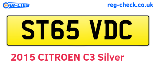 ST65VDC are the vehicle registration plates.