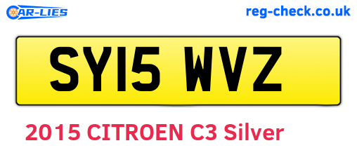 SY15WVZ are the vehicle registration plates.