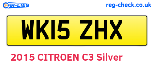 WK15ZHX are the vehicle registration plates.