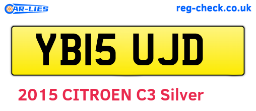 YB15UJD are the vehicle registration plates.