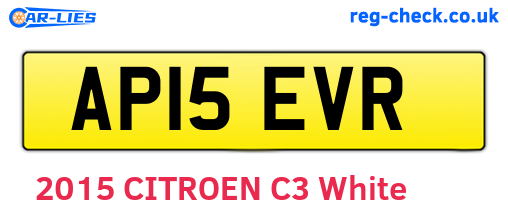 AP15EVR are the vehicle registration plates.