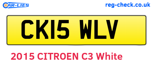 CK15WLV are the vehicle registration plates.