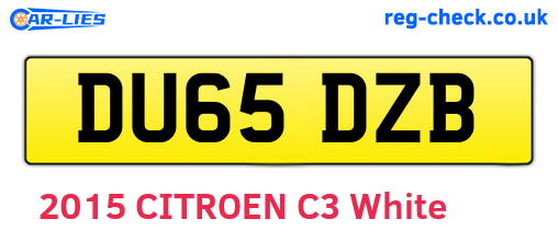 DU65DZB are the vehicle registration plates.