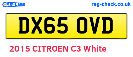 DX65OVD are the vehicle registration plates.