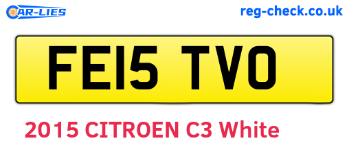 FE15TVO are the vehicle registration plates.