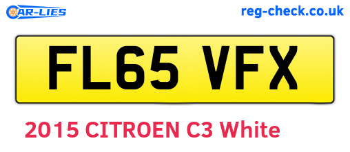 FL65VFX are the vehicle registration plates.