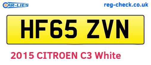 HF65ZVN are the vehicle registration plates.