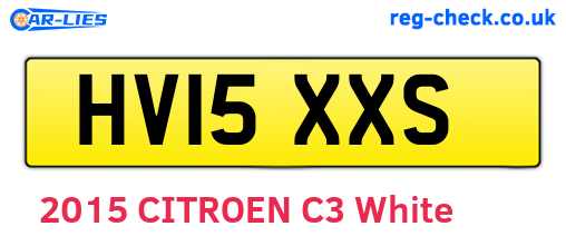 HV15XXS are the vehicle registration plates.