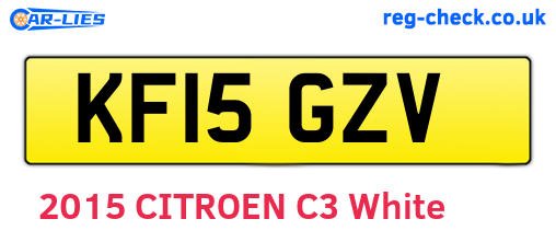 KF15GZV are the vehicle registration plates.
