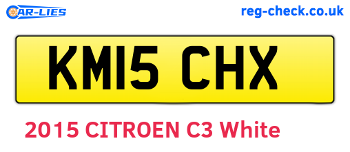 KM15CHX are the vehicle registration plates.