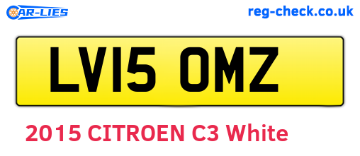 LV15OMZ are the vehicle registration plates.