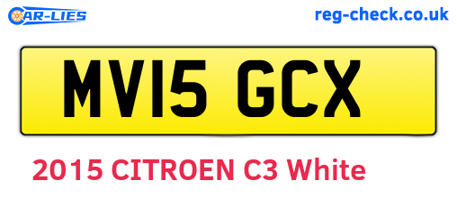 MV15GCX are the vehicle registration plates.