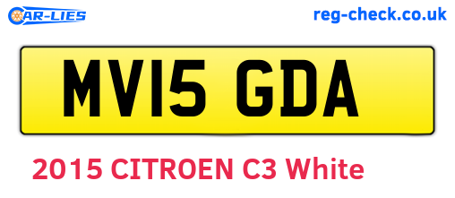 MV15GDA are the vehicle registration plates.