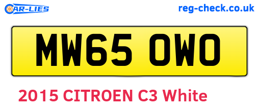 MW65OWO are the vehicle registration plates.