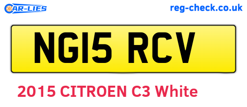NG15RCV are the vehicle registration plates.