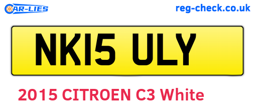 NK15ULY are the vehicle registration plates.