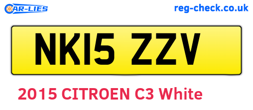 NK15ZZV are the vehicle registration plates.