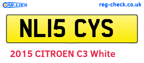 NL15CYS are the vehicle registration plates.