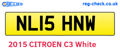NL15HNW are the vehicle registration plates.