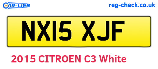 NX15XJF are the vehicle registration plates.