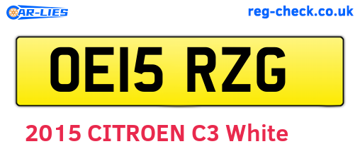 OE15RZG are the vehicle registration plates.