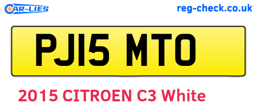 PJ15MTO are the vehicle registration plates.