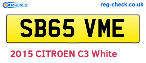 SB65VME are the vehicle registration plates.