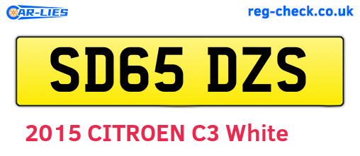 SD65DZS are the vehicle registration plates.
