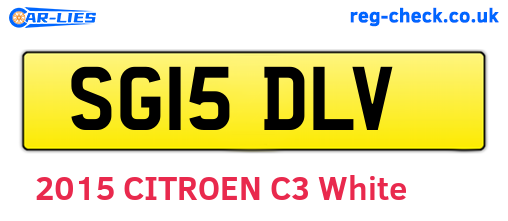SG15DLV are the vehicle registration plates.