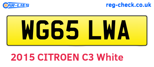 WG65LWA are the vehicle registration plates.