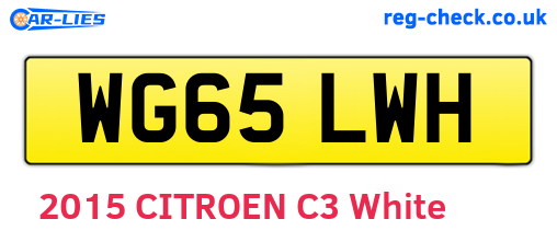 WG65LWH are the vehicle registration plates.