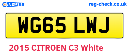 WG65LWJ are the vehicle registration plates.