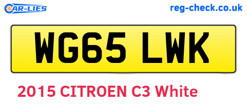 WG65LWK are the vehicle registration plates.
