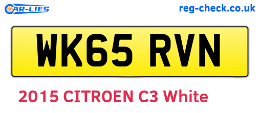 WK65RVN are the vehicle registration plates.