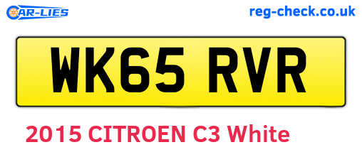 WK65RVR are the vehicle registration plates.