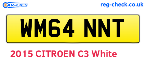 WM64NNT are the vehicle registration plates.