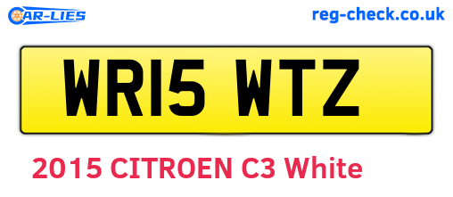 WR15WTZ are the vehicle registration plates.