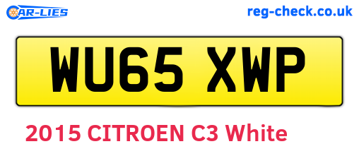 WU65XWP are the vehicle registration plates.