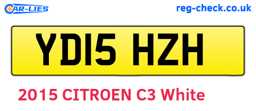 YD15HZH are the vehicle registration plates.