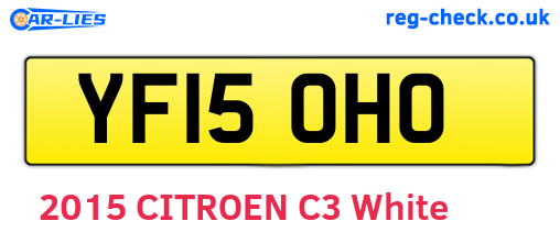 YF15OHO are the vehicle registration plates.