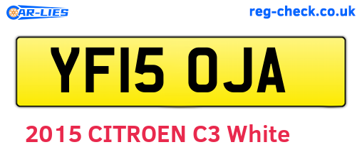 YF15OJA are the vehicle registration plates.