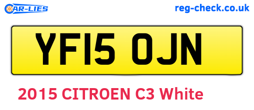 YF15OJN are the vehicle registration plates.