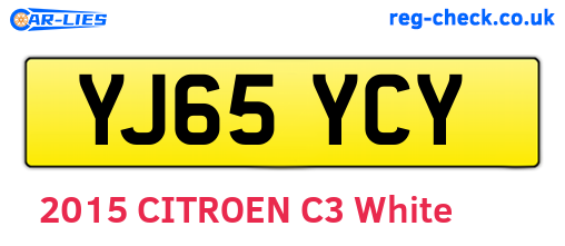 YJ65YCY are the vehicle registration plates.